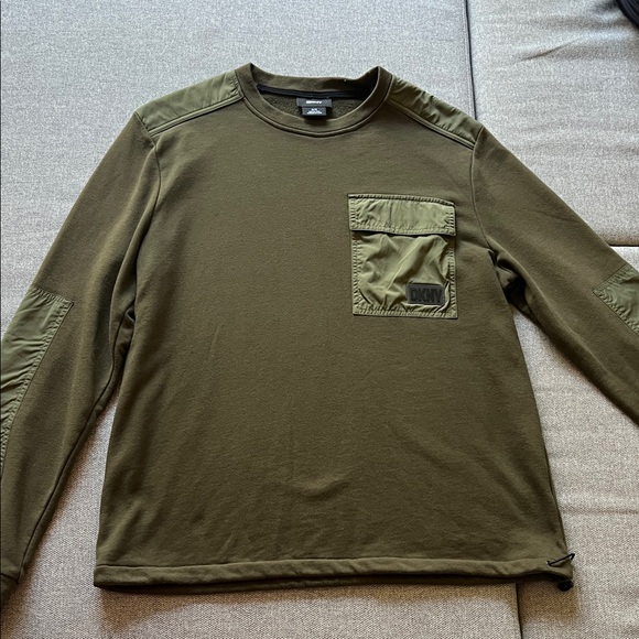 DKNY Khaki Long Sleeve Top with Pocket - Picture 1 of 7